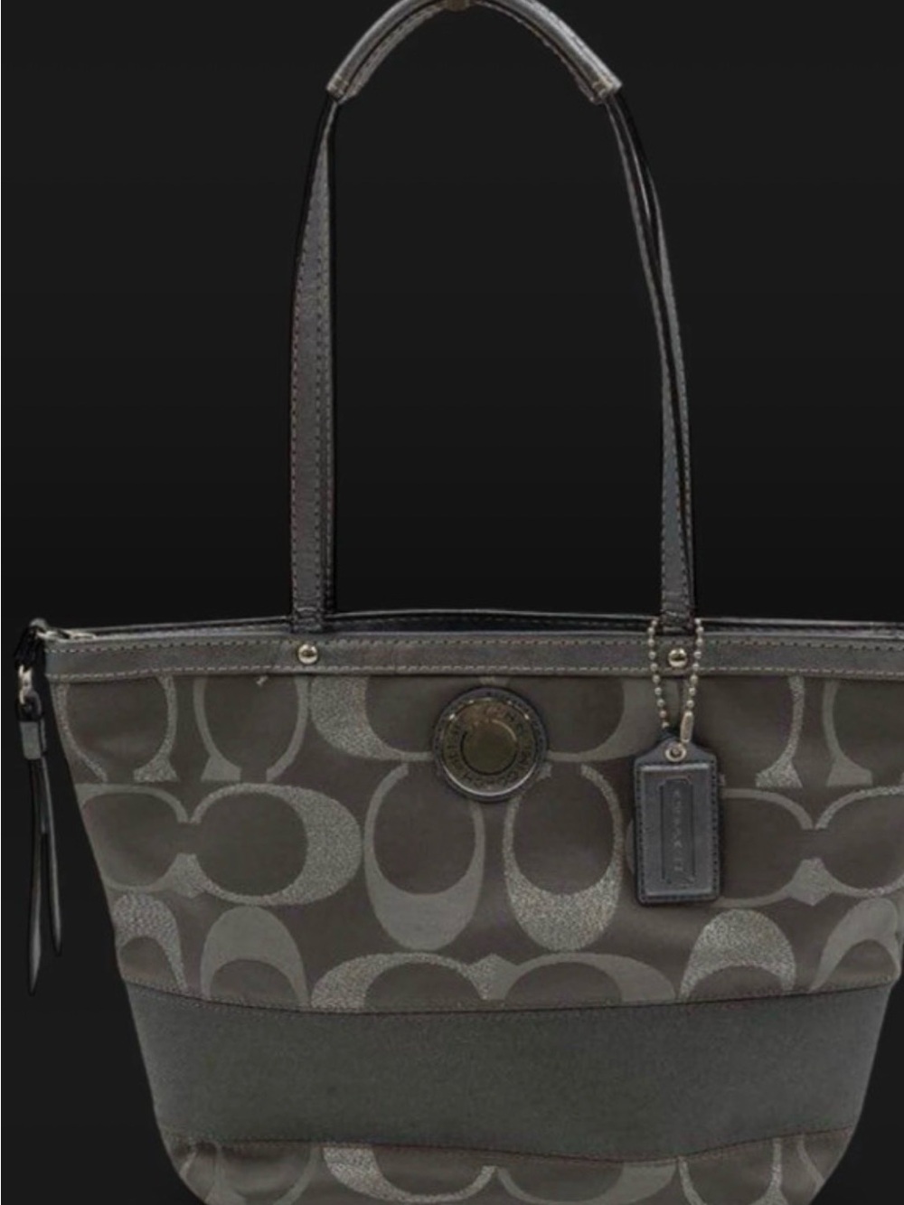 Coach Tote Bag in Charcoal Gray